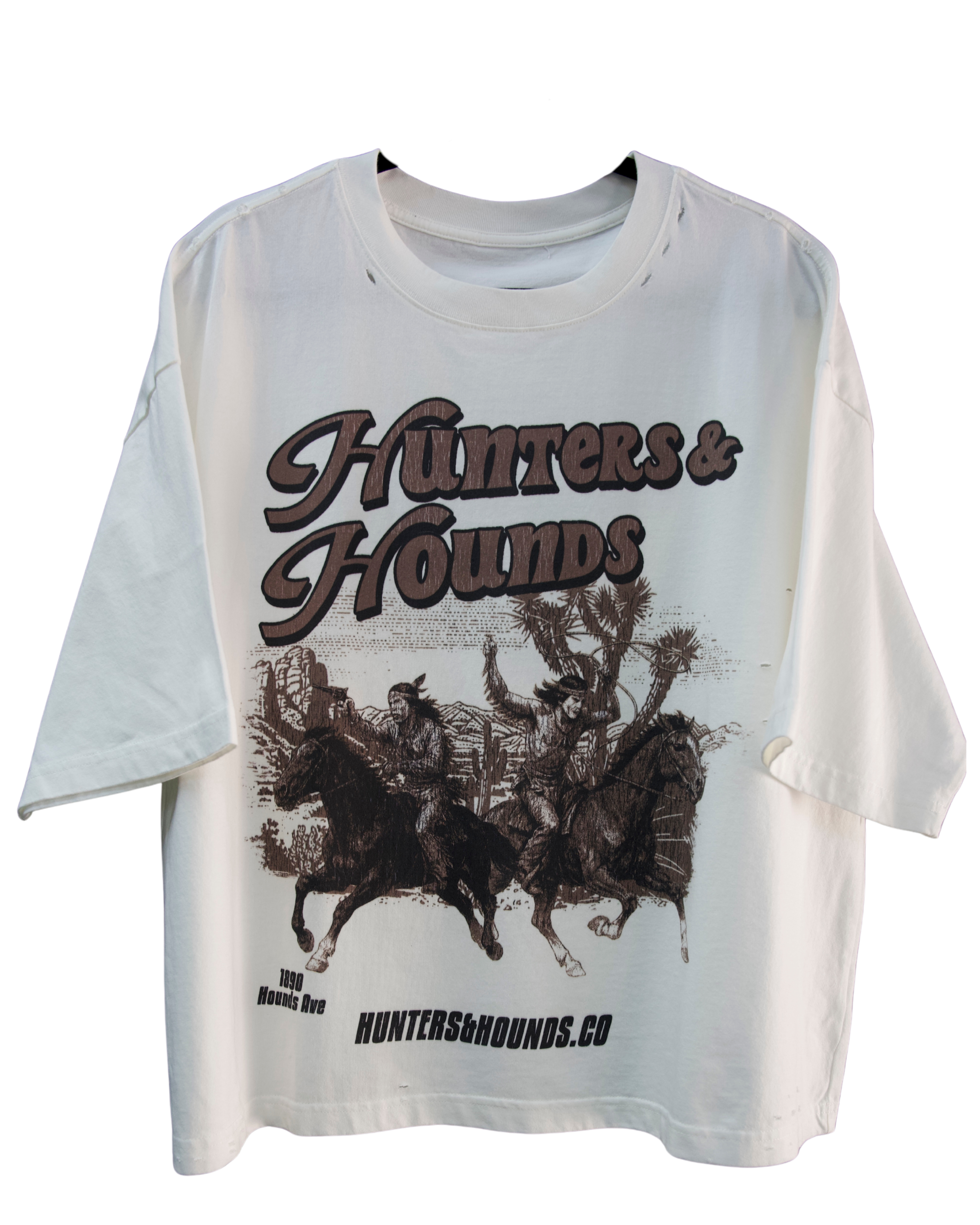 Hounds co. Classic  frayed boxy Tee