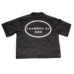 Favored by God Boxy Cropped Button Up