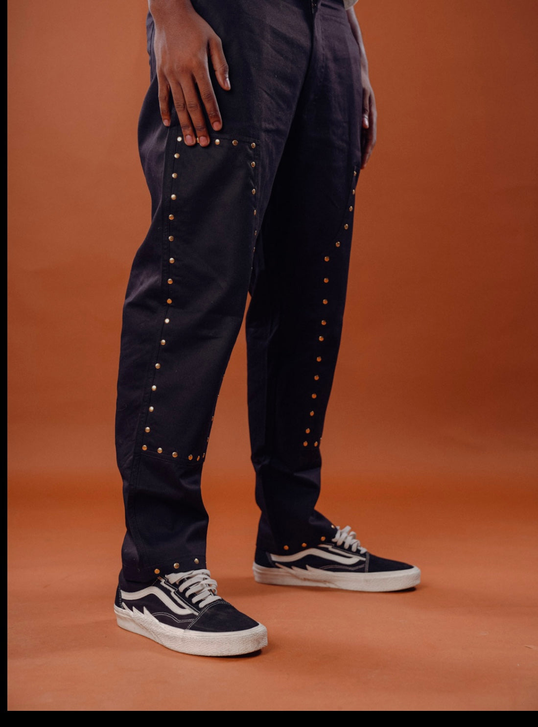 The Work Wear Studded Carpenter Pant Black