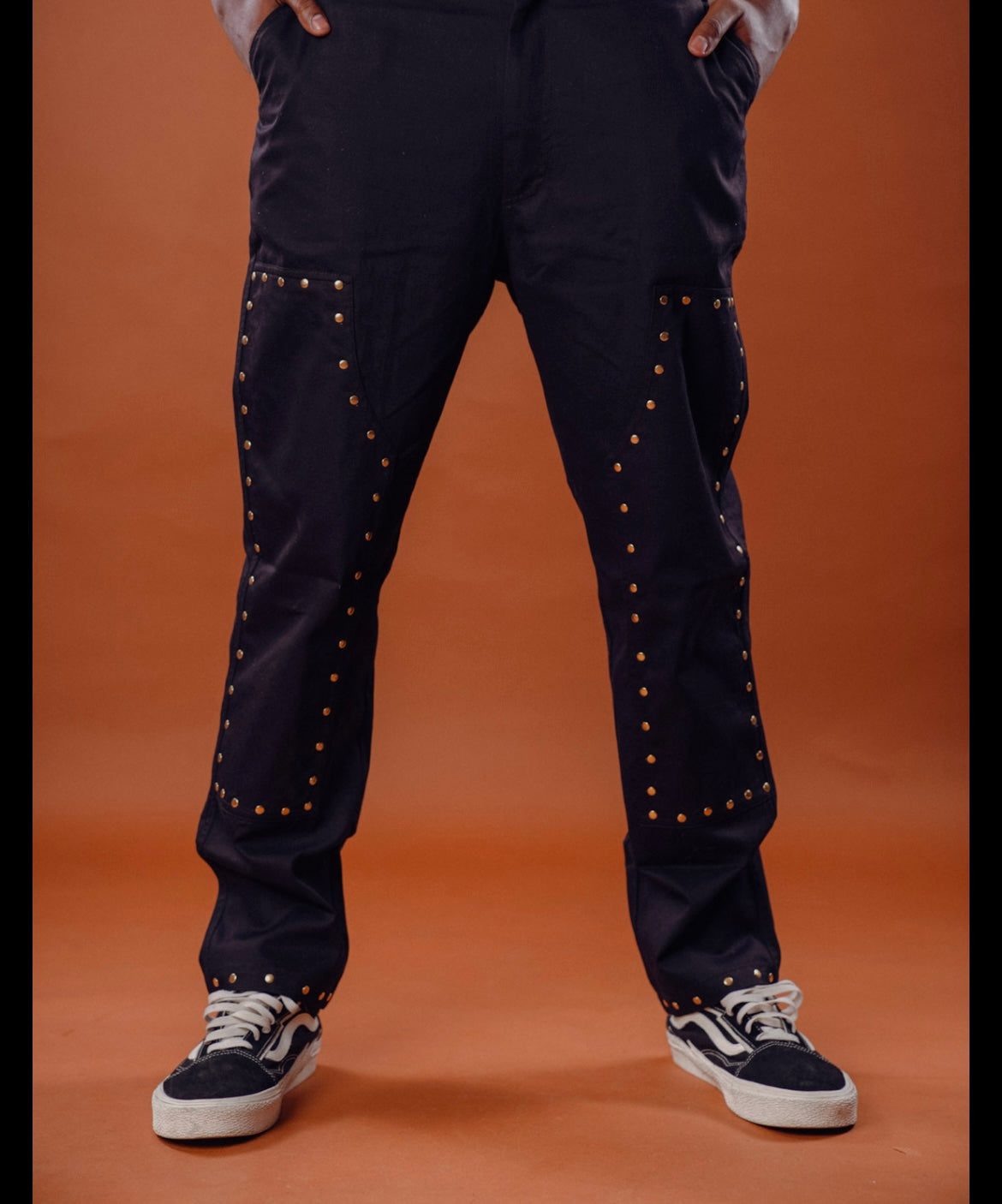 The Work Wear Studded Carpenter Pant Black