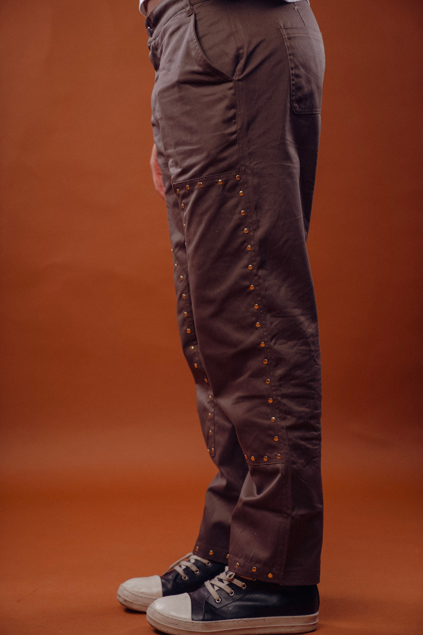 The WorkWear Studded Carpenter Pant Brown