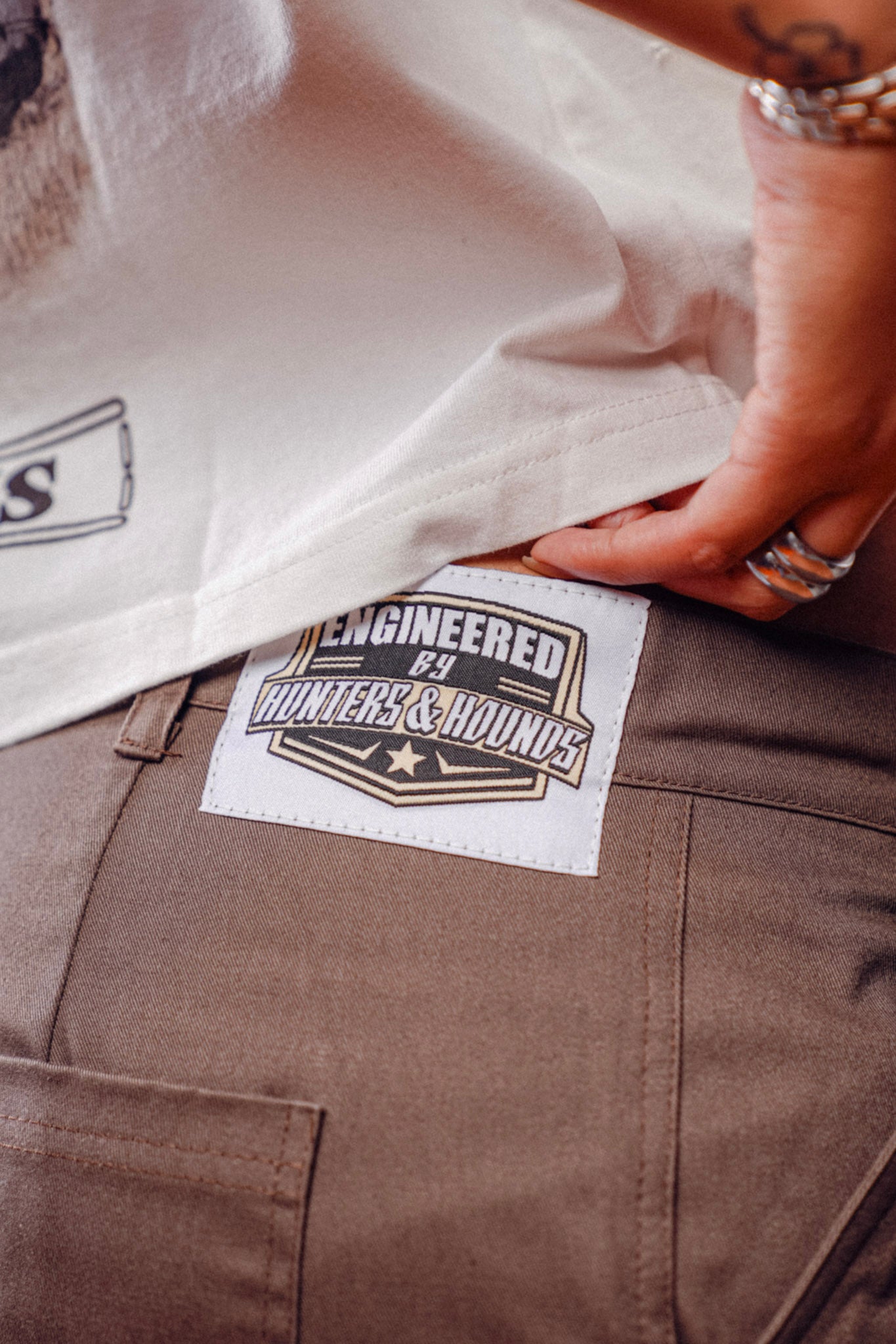 The WorkWear Studded Carpenter Pant Brown