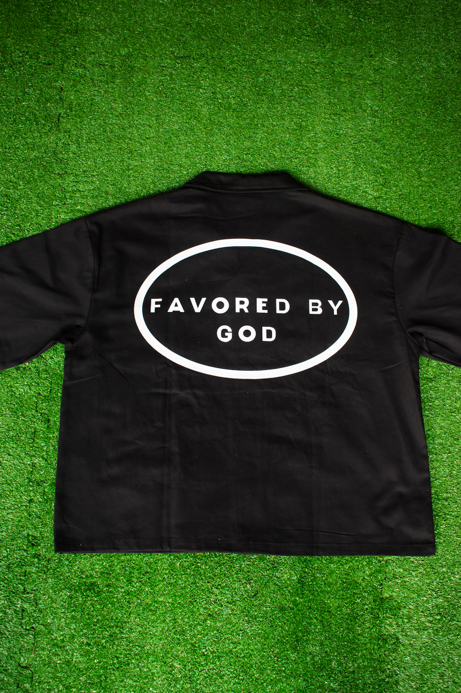 Favored by God Boxy Cropped Button Up